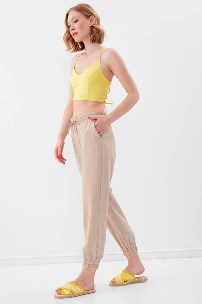 COMFY TROUSERS WITH ELASTANE WAIST AND ANKLES