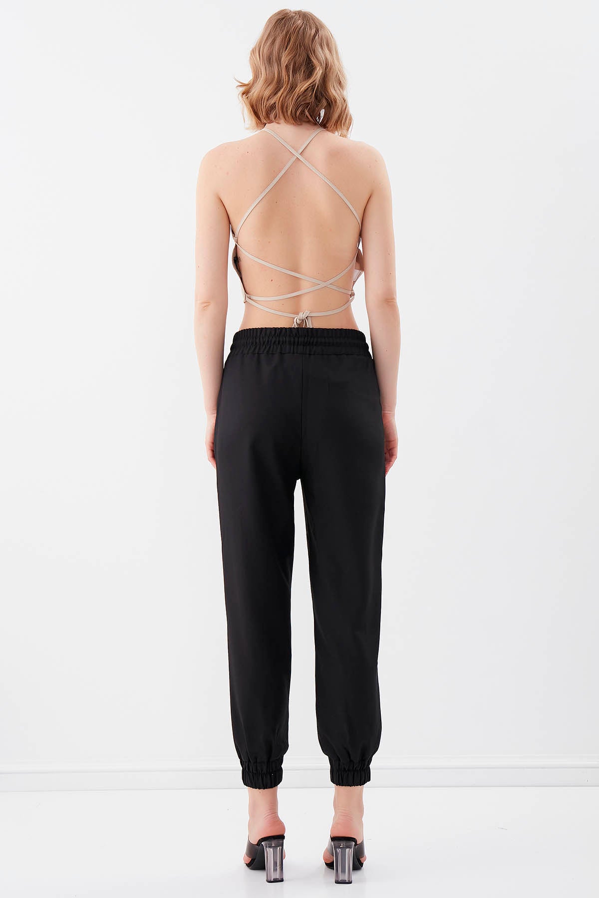 COMFY TROUSERS WITH ELASTANE WAIST AND ANKLES