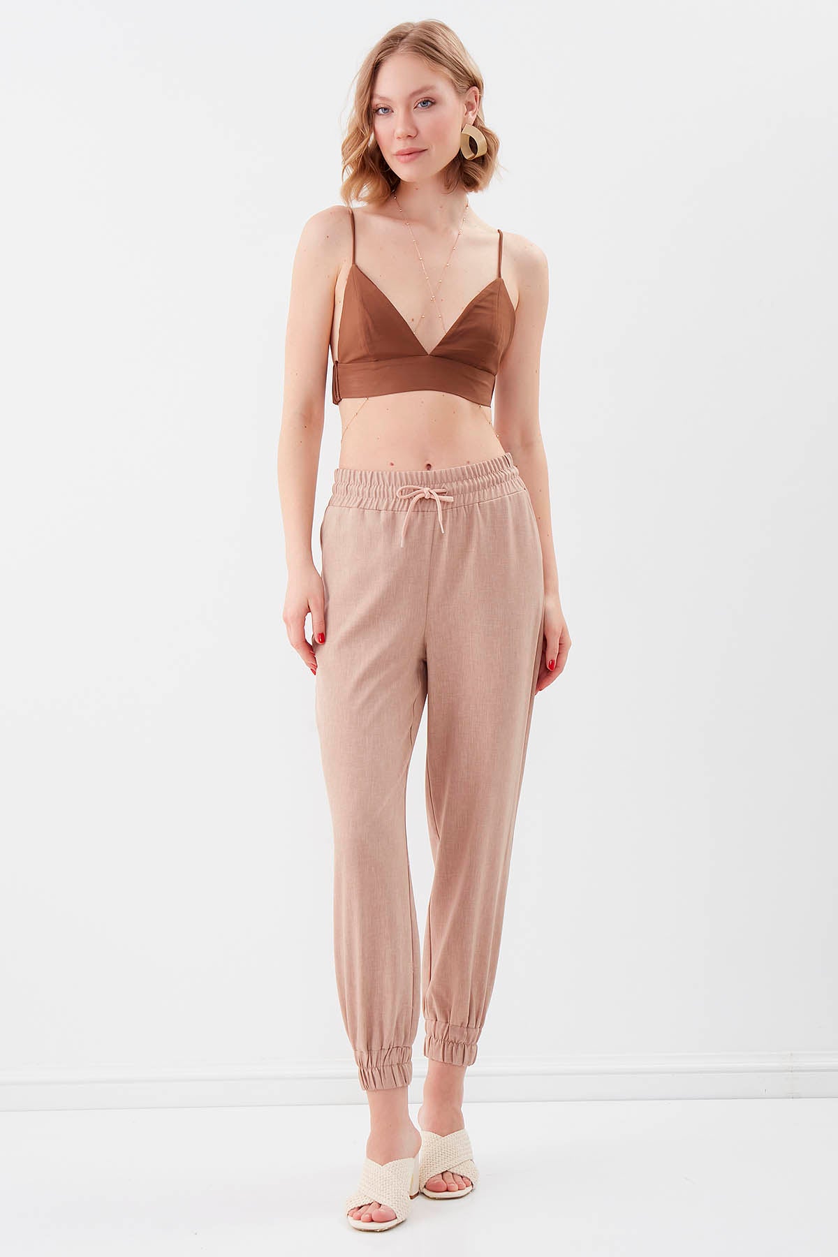 COMFY TROUSERS WITH ELASTANE WAIST AND ANKLES