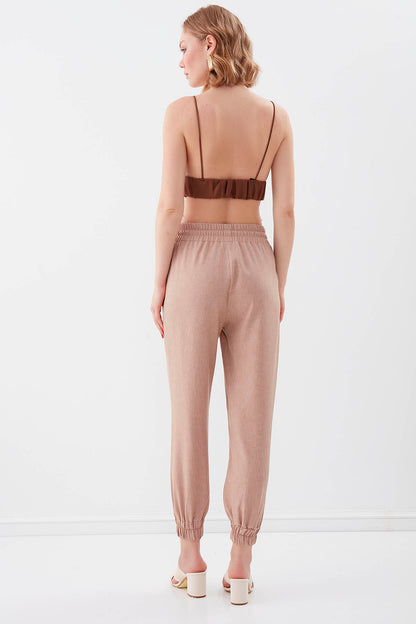 COMFY TROUSERS WITH ELASTANE WAIST AND ANKLES