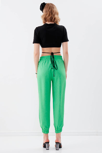 COMFY TROUSERS WITH ELASTANE WAIST AND ANKLES