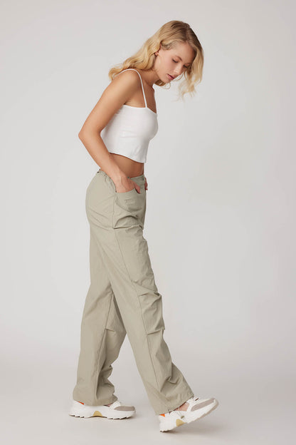TROUSERS WITH ELASTANE WAIST AND CUFFS