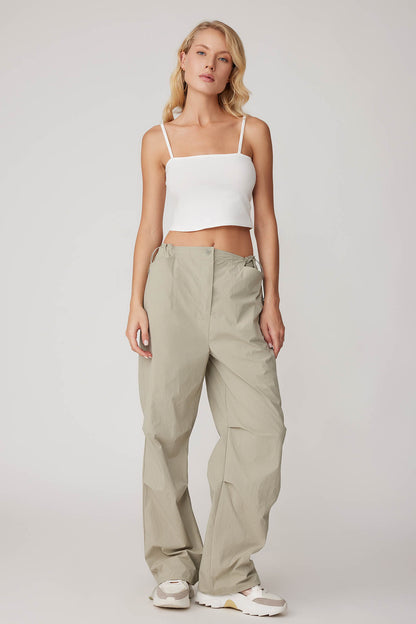 TROUSERS WITH ELASTANE WAIST AND CUFFS