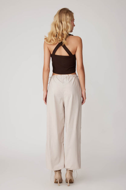 TROUSERS WITH ELASTANE WAIST AND CUFFS
