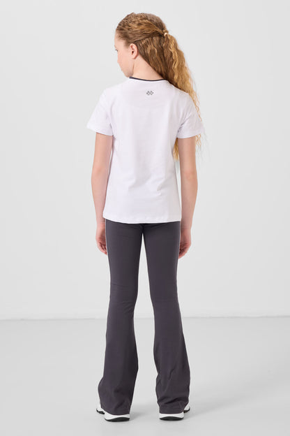 White anthracite cotton o collar standard fit basic Tights Set - 75192