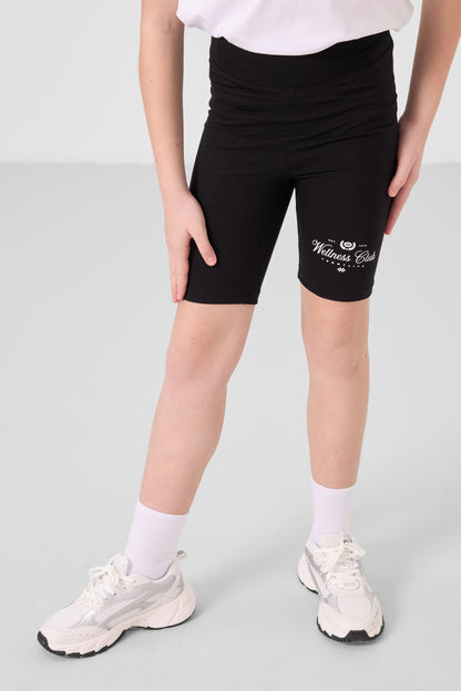 White-and-black cotton o-collar Tights Set