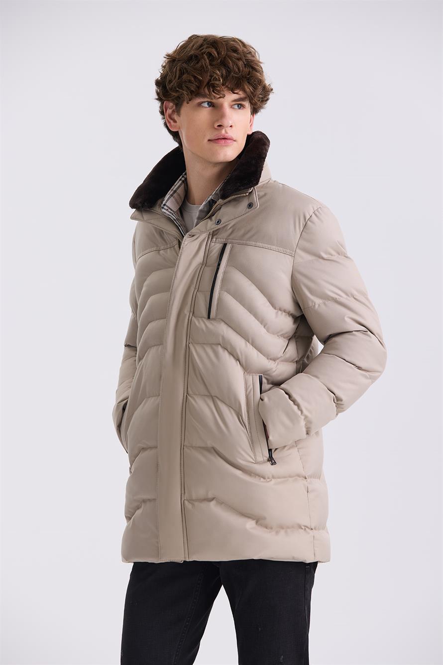 Regular Fit Collar With Fleece Jacket