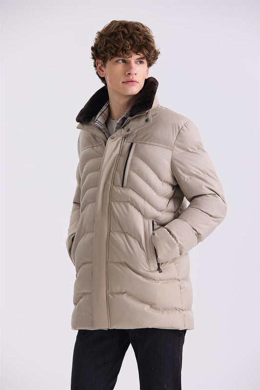 Regular Fit Collar With Fleece Jacket