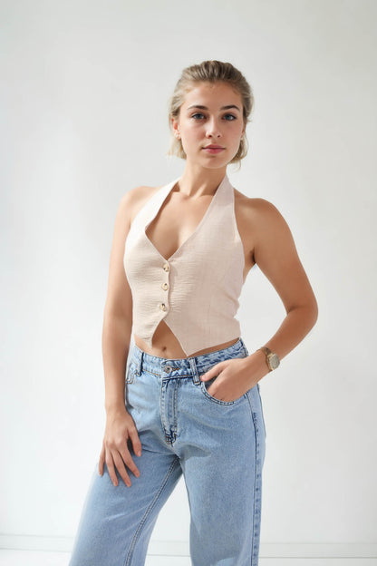 NECK-TIED VEST