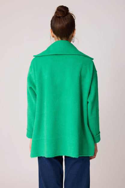 LARGE POCKET COLLAR DETAILED LONG JACKET