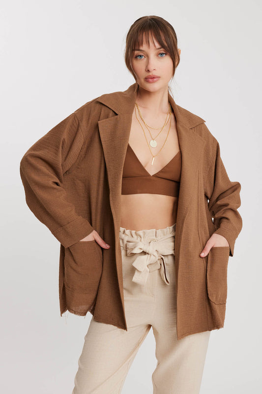 BIG COLLAR POCKET LOOSE JACKET