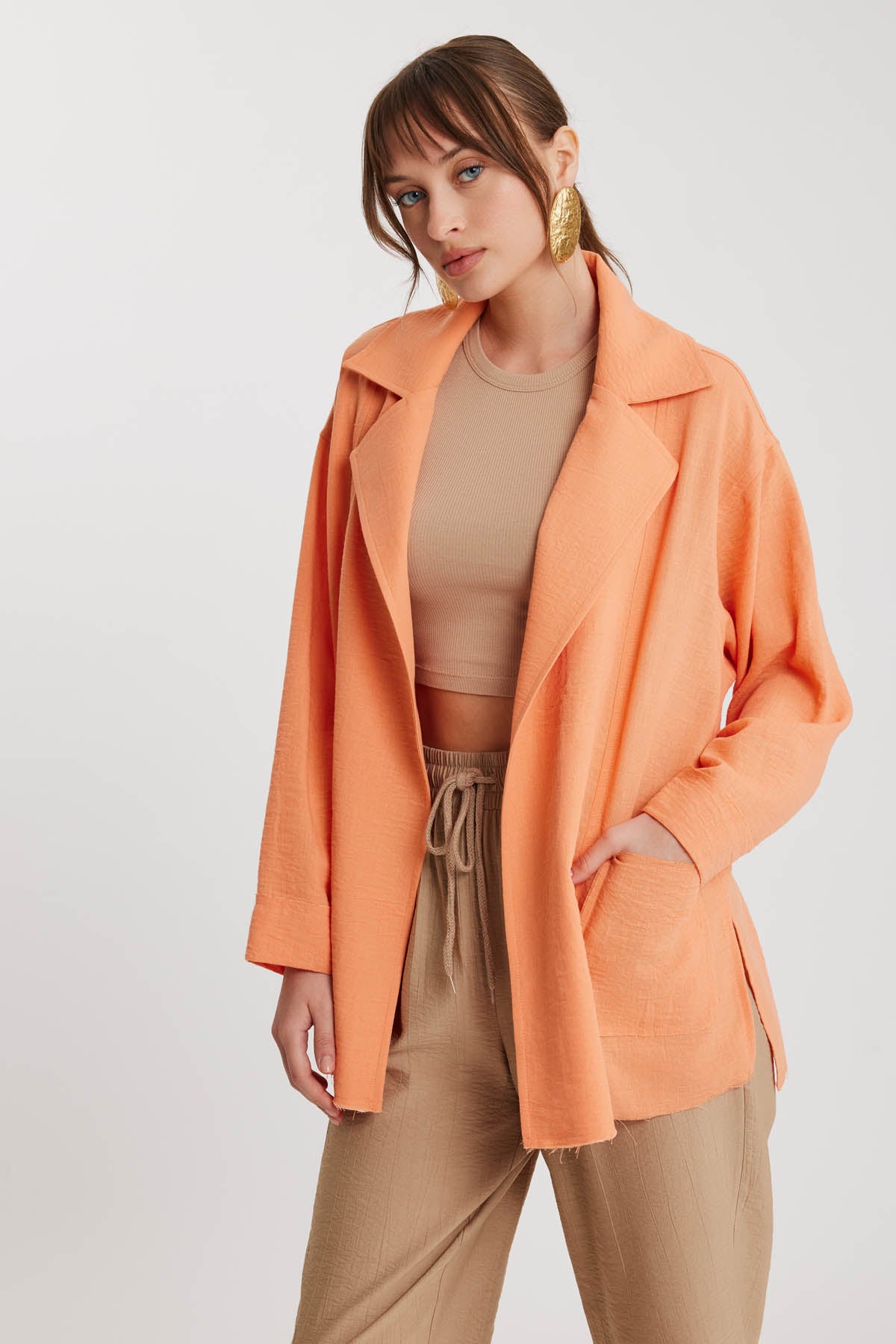 BIG COLLAR POCKET LOOSE JACKET