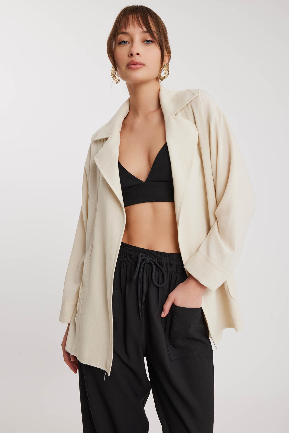 BIG COLLAR POCKET LOOSE JACKET