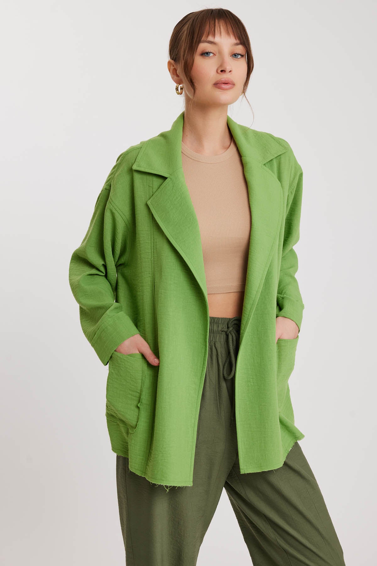 BIG COLLAR POCKET LOOSE JACKET