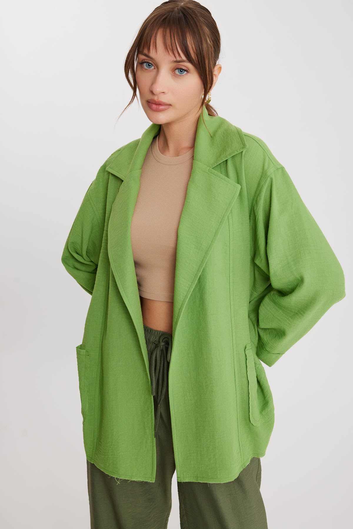 BIG COLLAR POCKET LOOSE JACKET