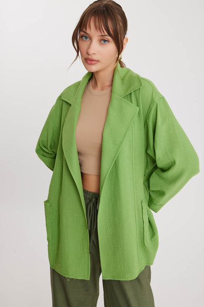 BIG COLLAR POCKET LOOSE JACKET