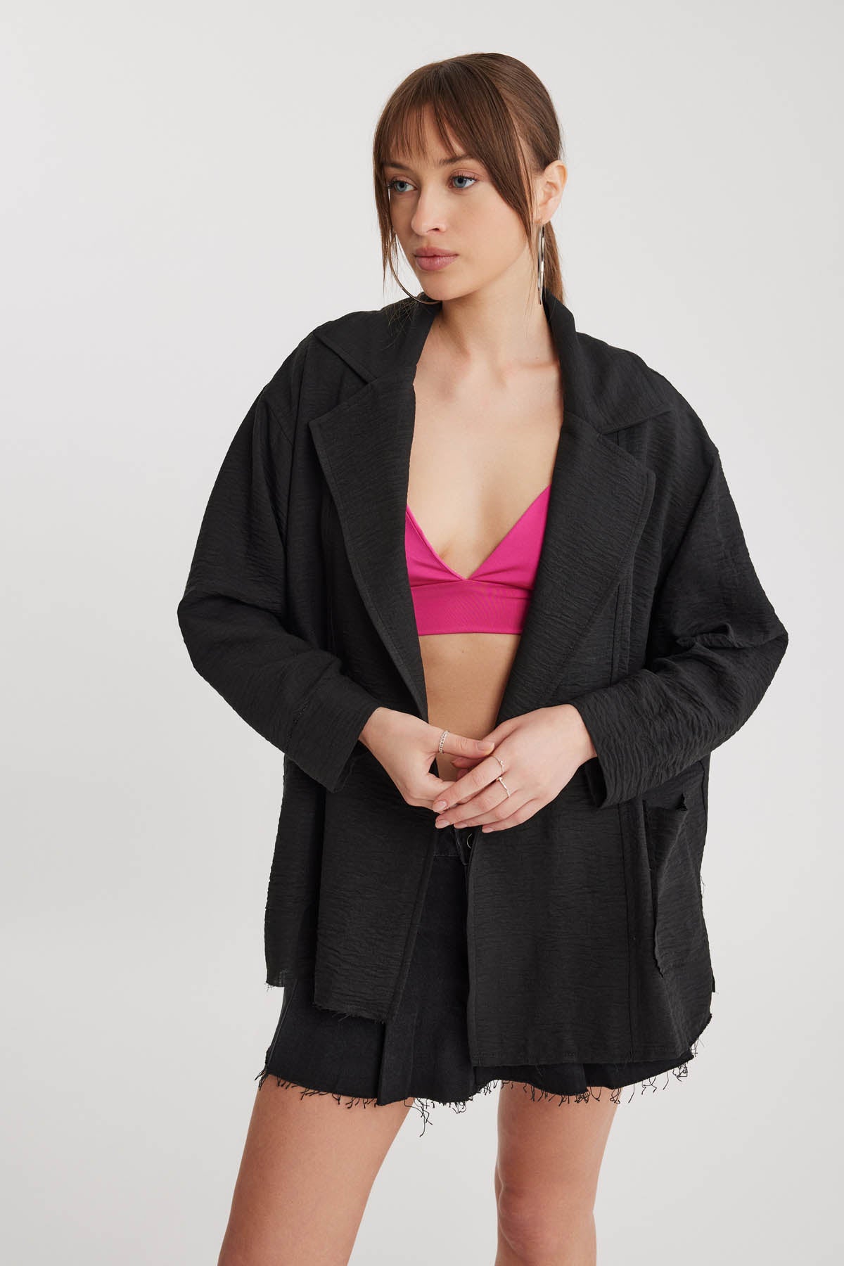 BIG COLLAR POCKET LOOSE JACKET