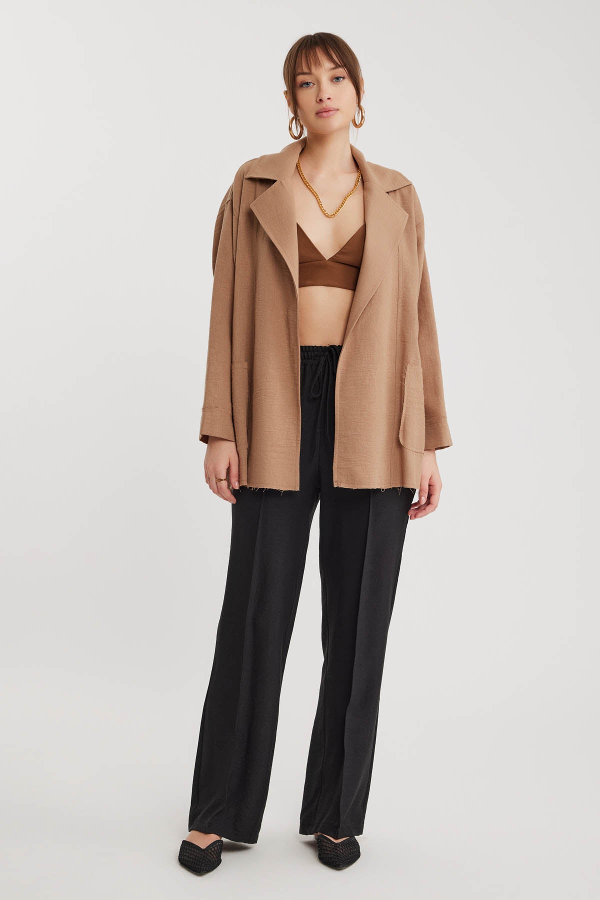 BIG COLLAR POCKET LOOSE JACKET