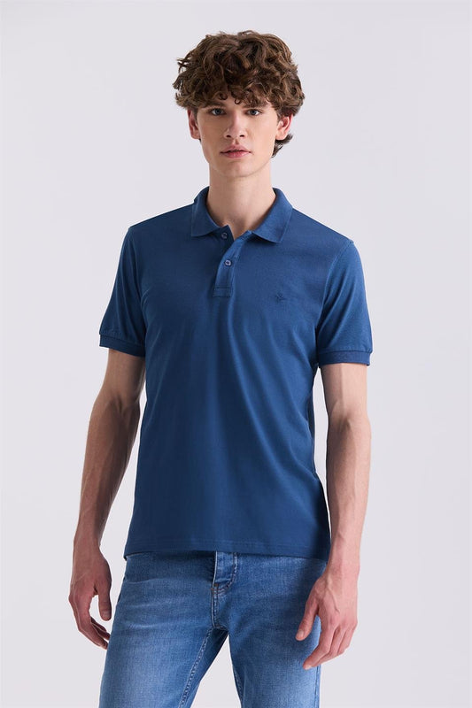 Marine Slim Fit Polo Collar T Shirt
