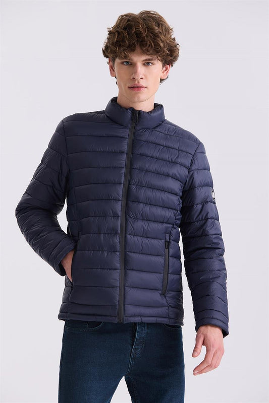 Navy Slim Fit Judge Collar And Jacket