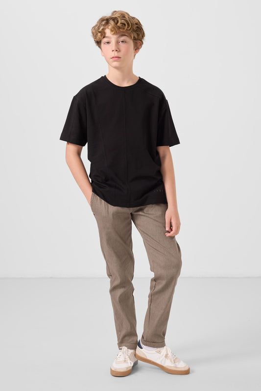 Camel Standard Fit Weaving Lightweight Flexible Chino Trousers - 11272