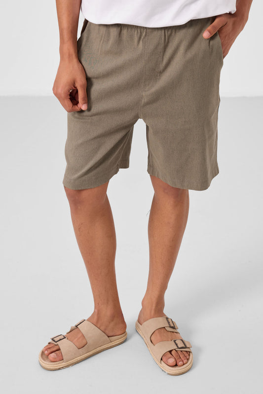 Camel Standard Fit Weaving Lightweight Flexible Chino Men's Shorts - 81291