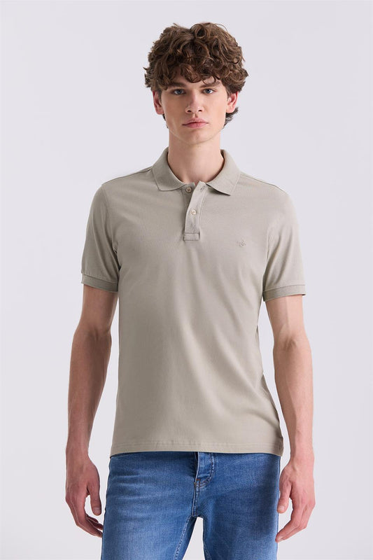 Slim Fit Polo Collar T Shirt