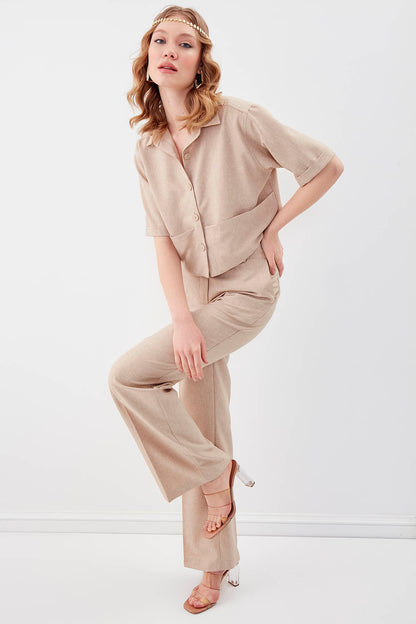 COMPACT SLEEVE CROP SHIRT