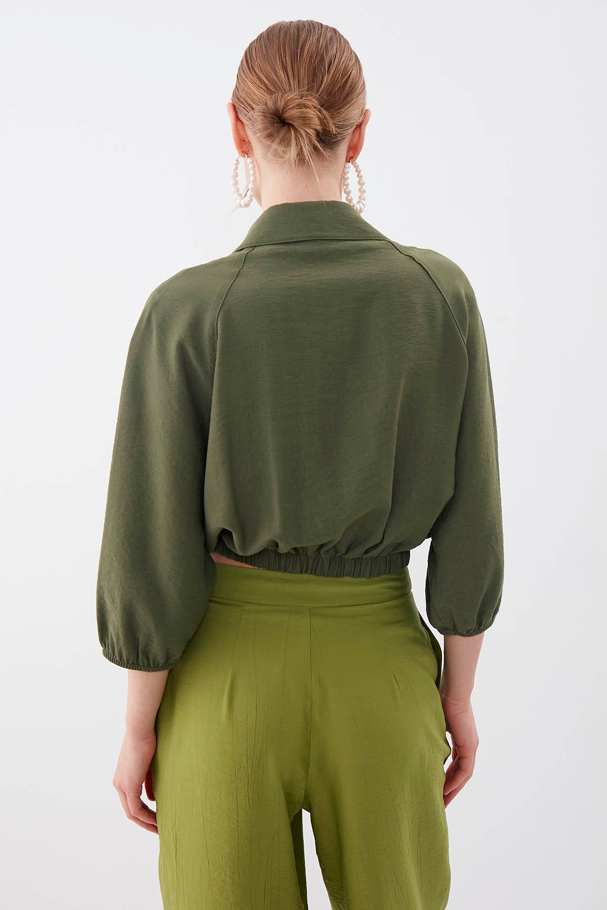 POCKETED SHIRT WITH ELASTANE WAIST