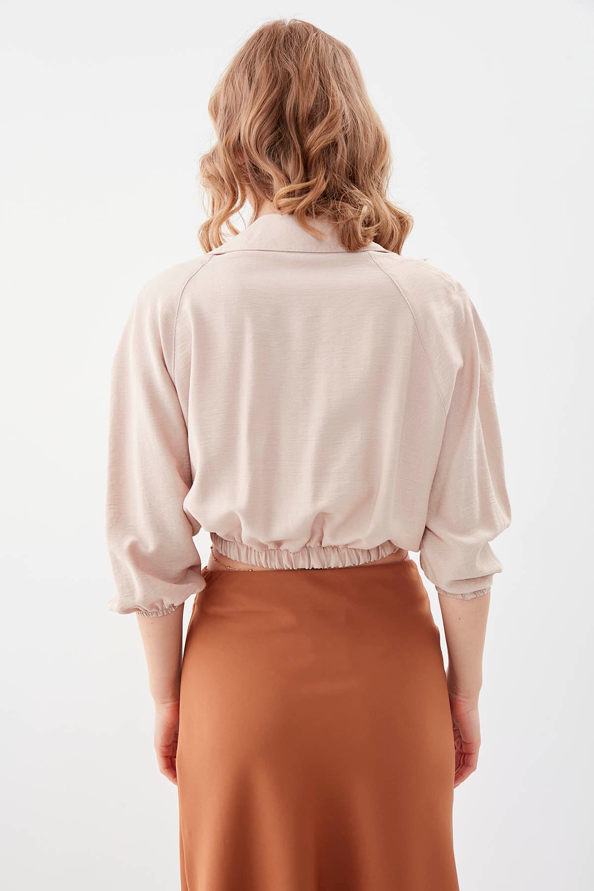 POCKETED SHIRT WITH ELASTANE WAIST