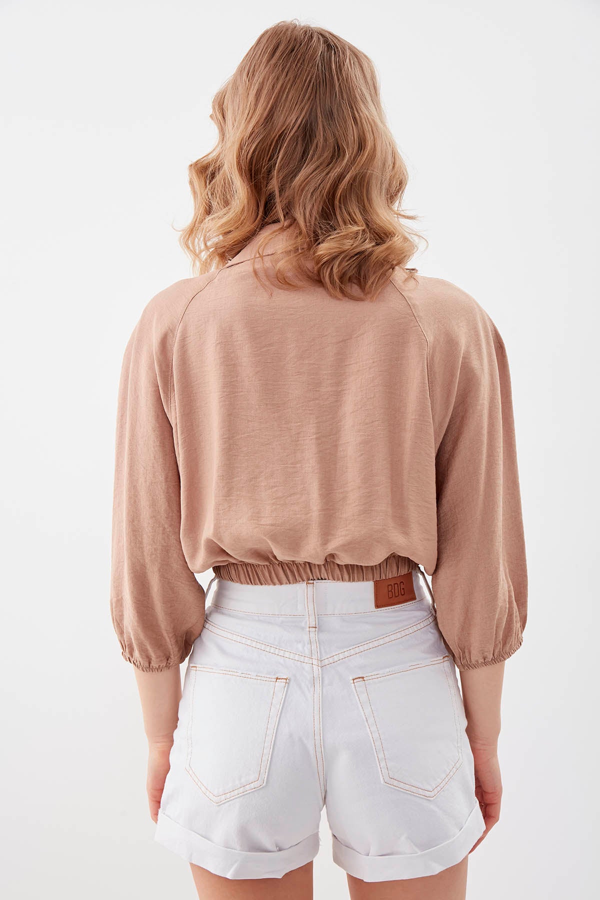 POCKETED SHIRT WITH ELASTANE WAIST