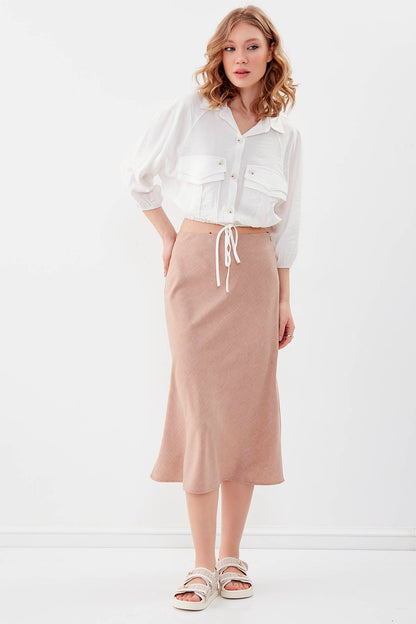 POCKETED SHIRT WITH ELASTANE WAIST