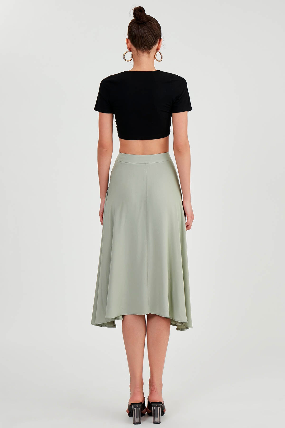 POCKETED MIDI SKIRT