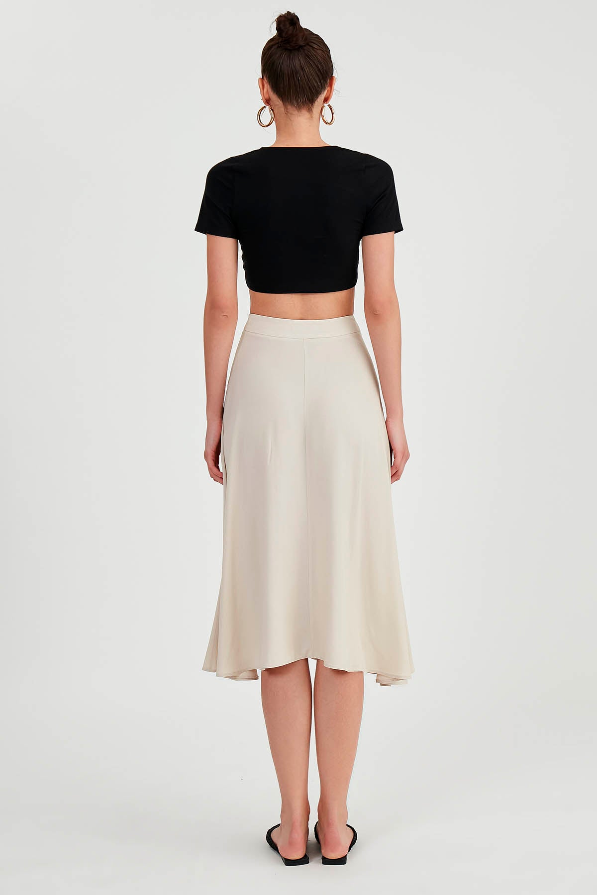 POCKETED MIDI SKIRT