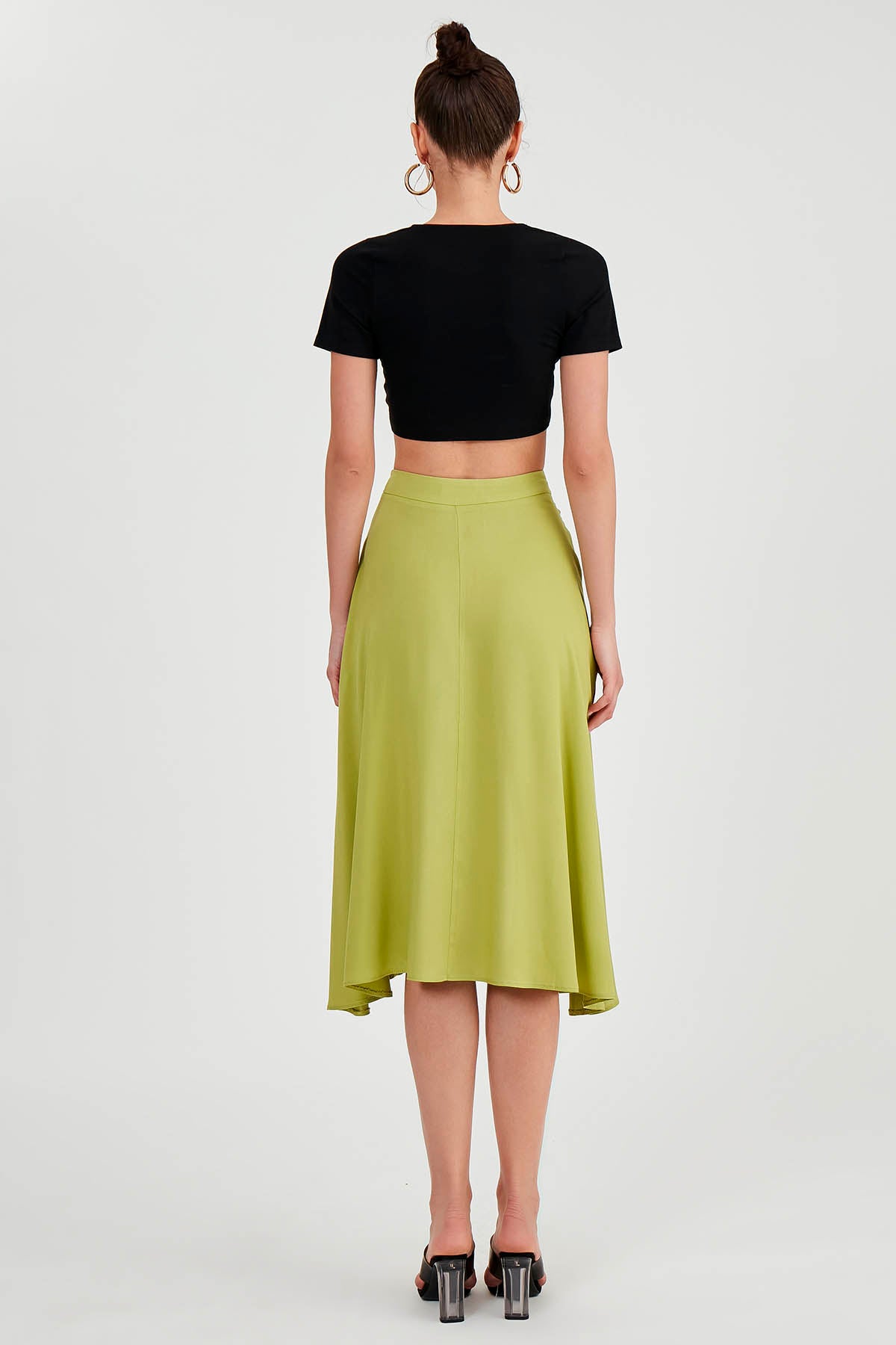 POCKETED MIDI SKIRT