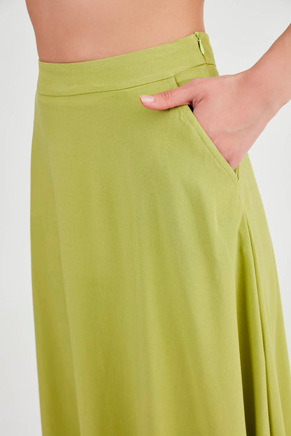 POCKETED MIDI SKIRT