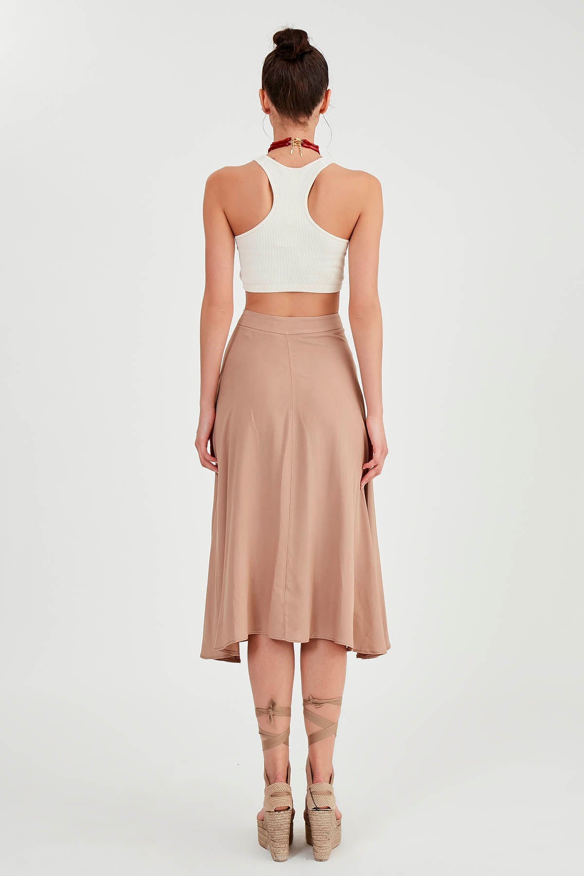 POCKETED MIDI SKIRT