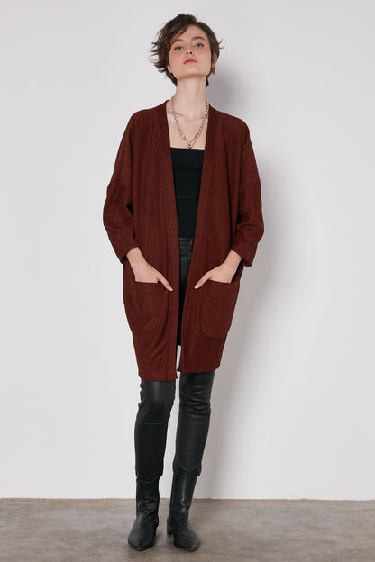POCKETED LOOSE CARDIGAN