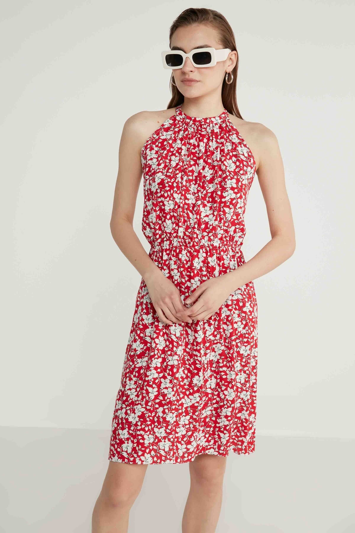FLORAL VISCOSE DRESS