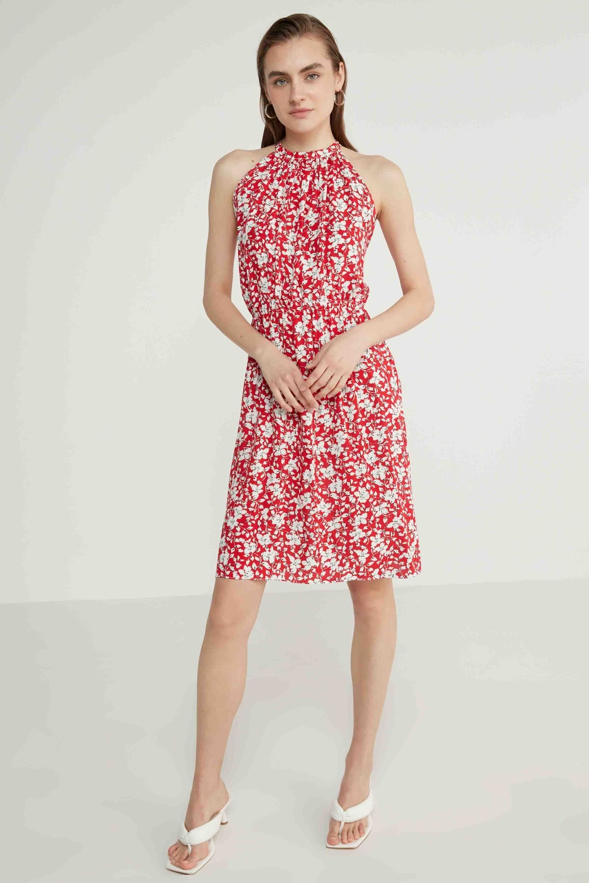 FLORAL VISCOSE DRESS