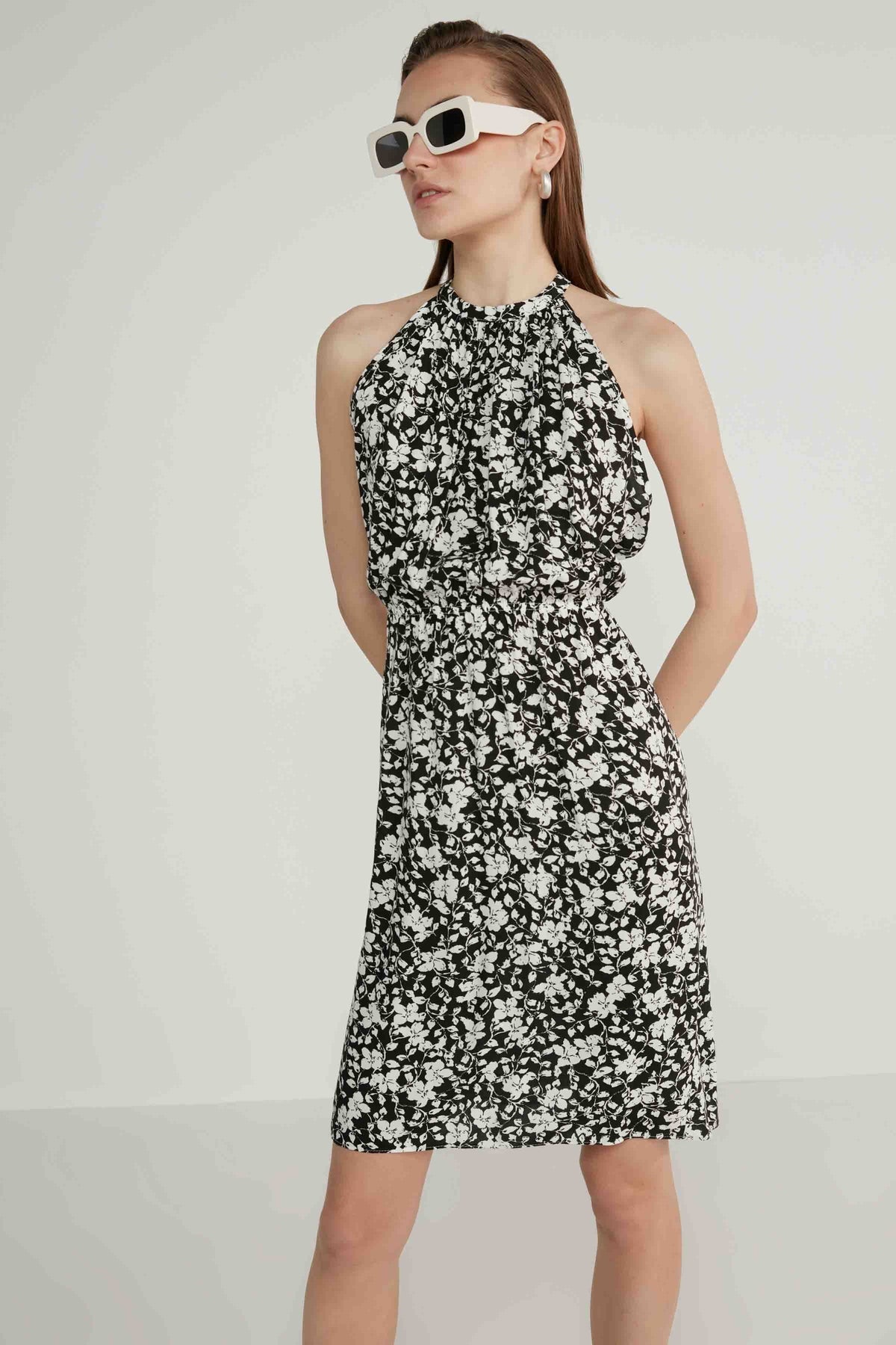 FLORAL VISCOSE DRESS