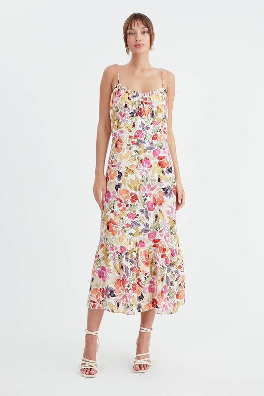 FLORAL PATTERN HANGING DRESS
