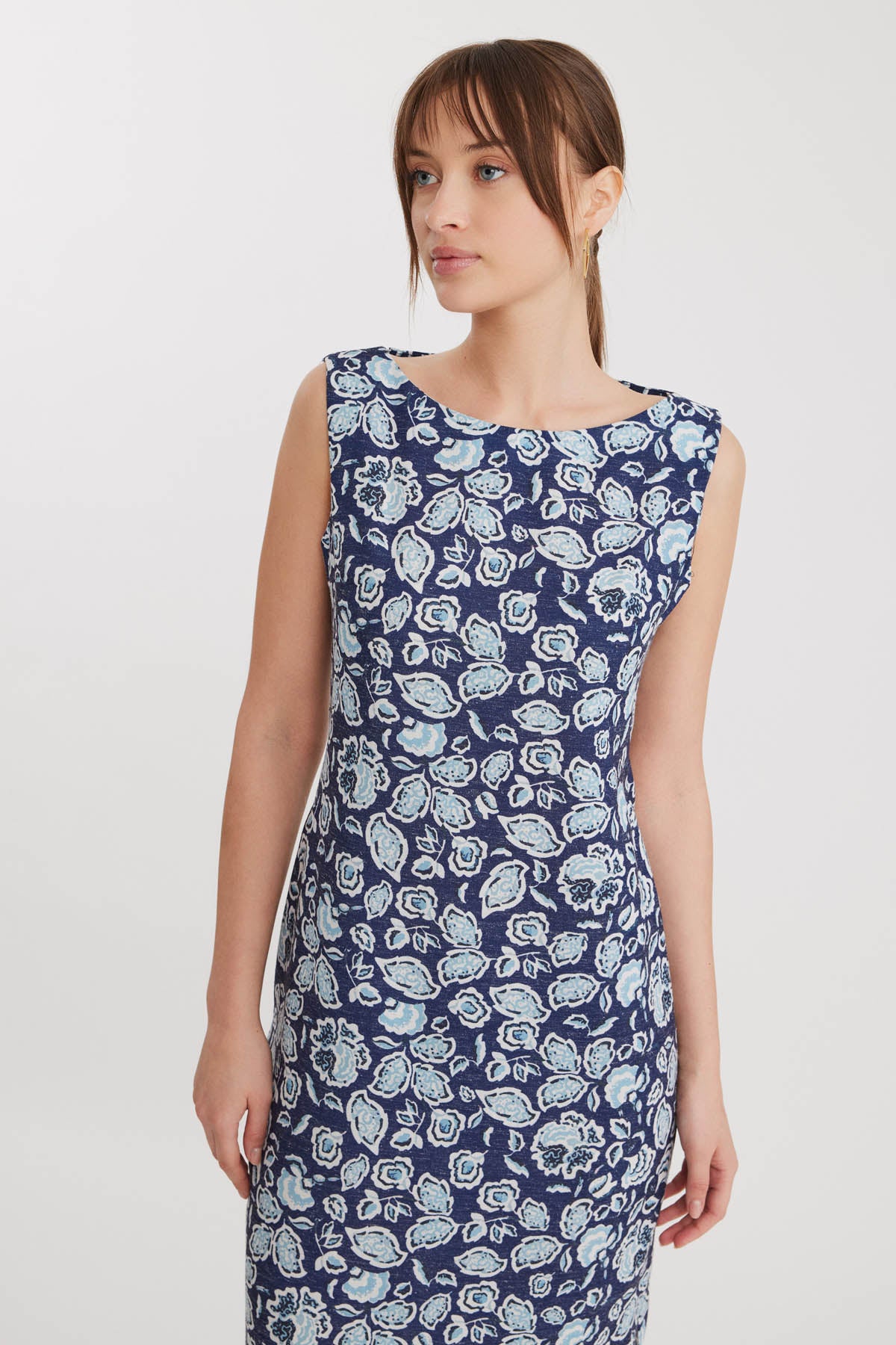 FLORAL PATTERN - LONG DRESS WITH SPLIT