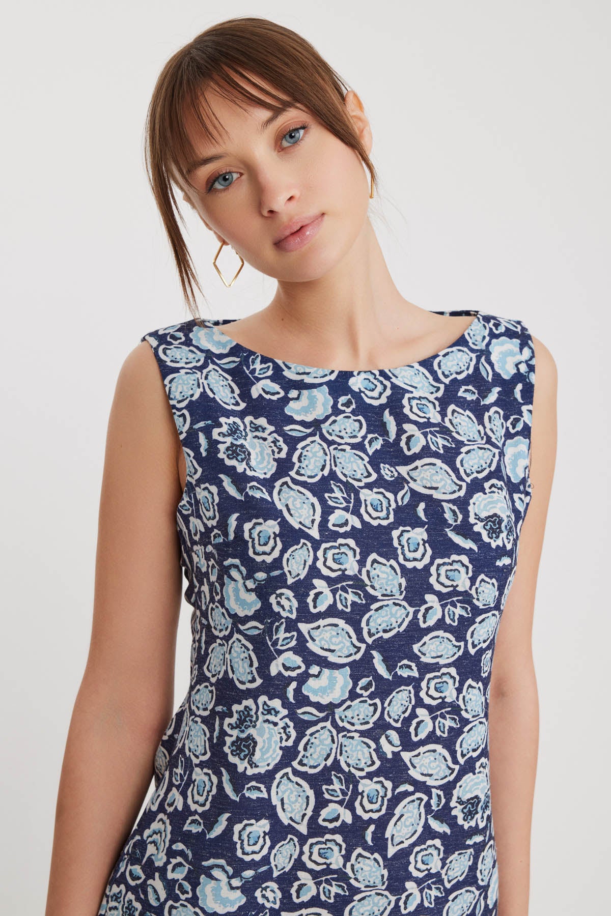 FLORAL PATTERN - LONG DRESS WITH SPLIT