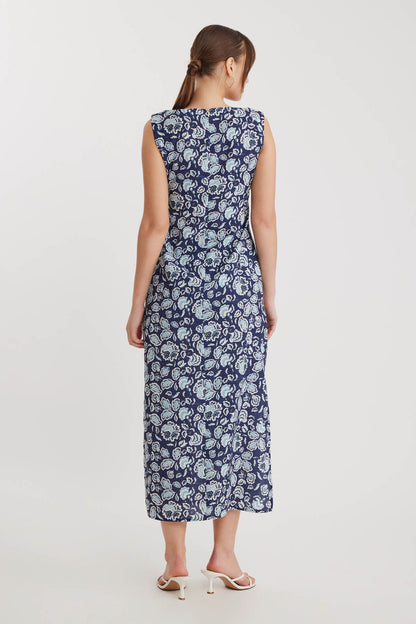 FLORAL PATTERN - LONG DRESS WITH SPLIT