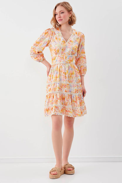 DRESS WITH FLOWER PATTERN