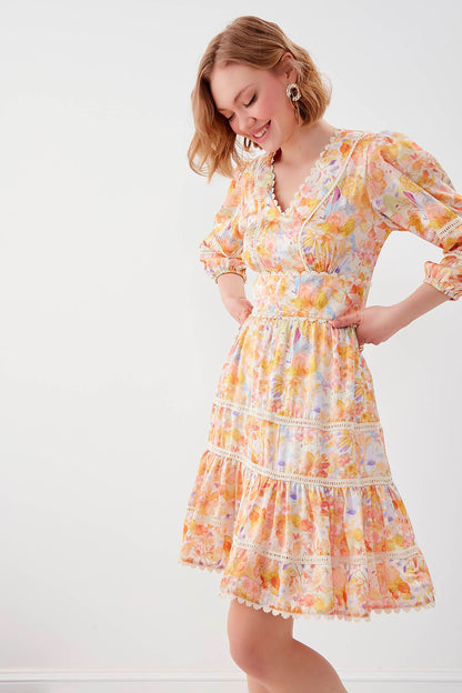 DRESS WITH FLOWER PATTERN