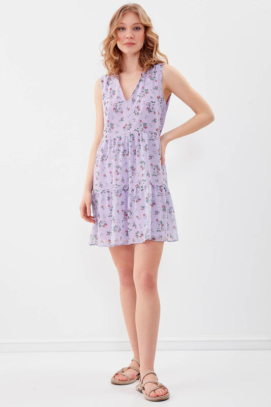 FLORAL CHIFFON DRESS