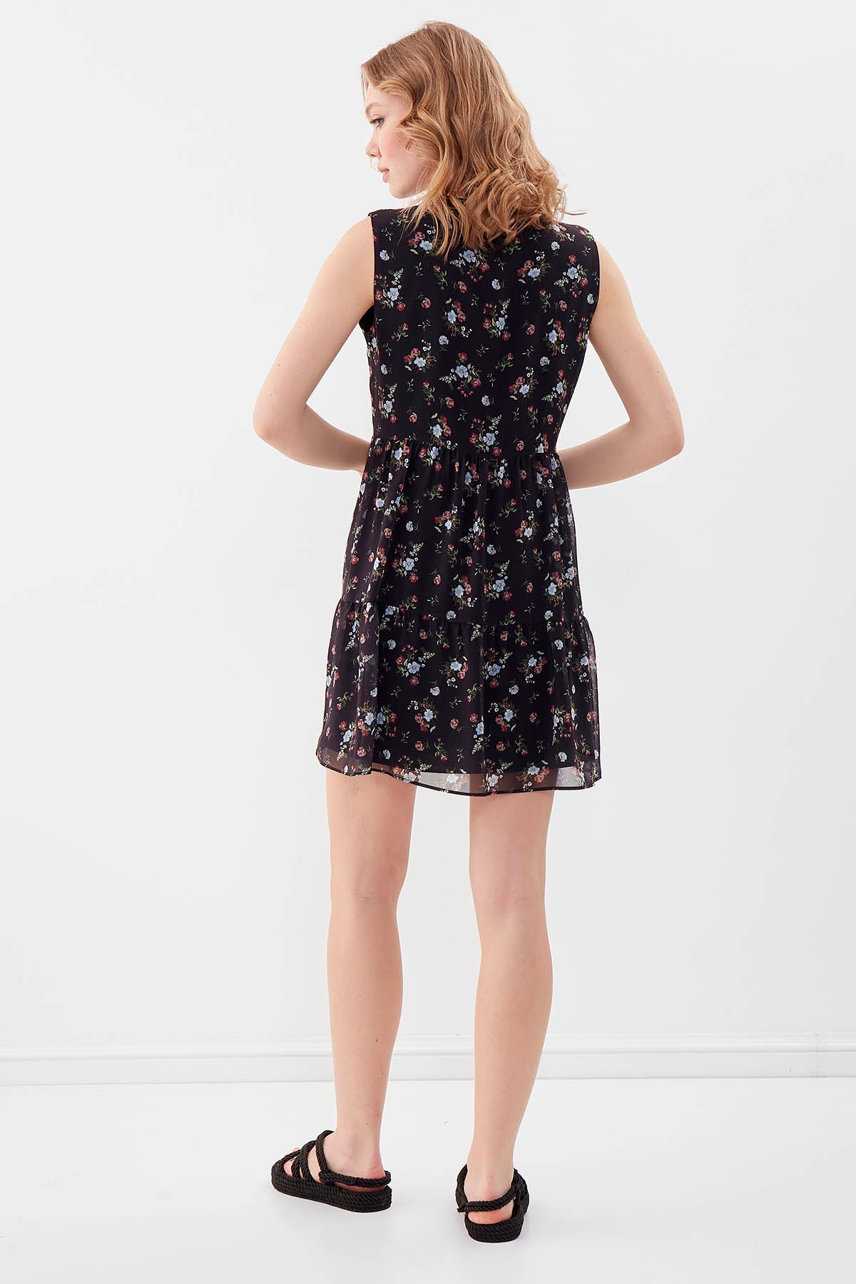 FLORAL CHIFFON DRESS