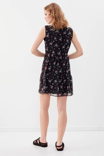 FLORAL CHIFFON DRESS
